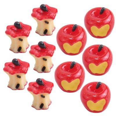 Kisangel 10 Stück Teiliges Miniatur Apfel Modellset aus Resin DIY Bastelzubehör für Kreative Handarbeiten Leichte Mini Fake Apples für Fotorahmen Handyhüllen und Dekorative Kunstprojekte von Kisangel